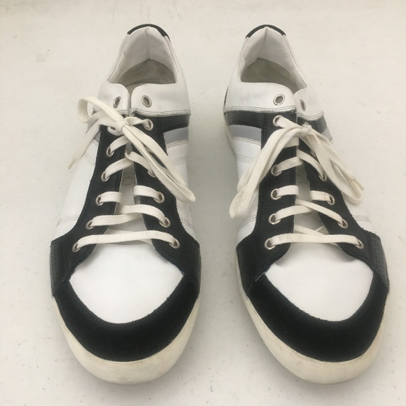 Dior Homme Mens Leather Sneakers Shoes Rare 45 - Picture 2 of 8